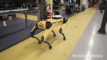 Робот Boston Dynamics научился спускаться по лестнице