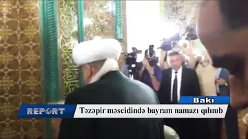 Təzəpir məscidində bayram namazı qılınıb