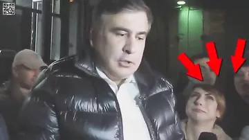 Журналистка, которая очень хочет взять интервью у Саакашвили