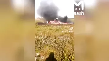 Опубликовано видео с места катастрофы Ми-8 в Красноярском крае