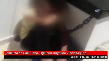 Ata 13 yaşlı oğlunu it kimi zəncirlədi