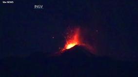 Эпичное извержение вулкана Этна на Сицилии