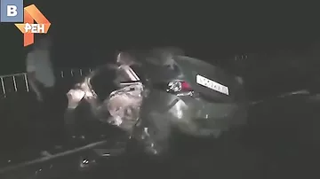 Видео с места жуткой аварии в Ингушетии, где погибли 8 человек