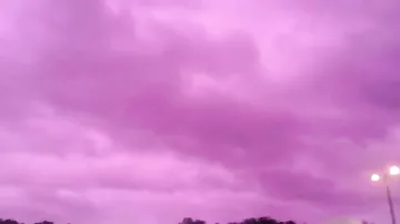 Florida səması bənövşəyi rəngə boyandı