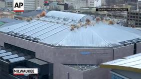 В США взорвали крышу баскетбольной арены