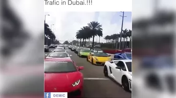 Вот как выглядит пробка в Дубае