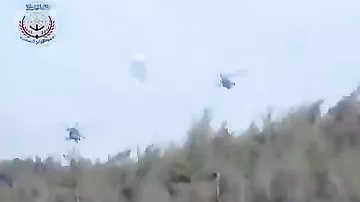 Российский вертолет уничтожили американской ракетой