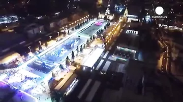 В Москве открыли самый большой в Европе каток