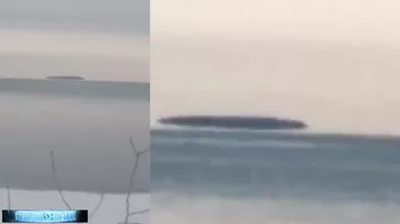 Очевидец снял на видео НЛО, зависший над озером