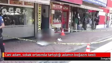 Küçənin ortasında qanlı olay - Boğazını kəsdi