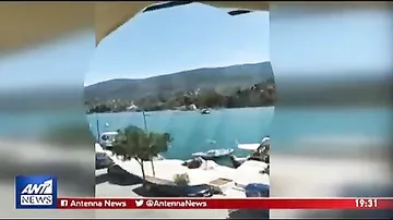 Очевидцы засняли момент крушения вертолета с россиянами в Греции