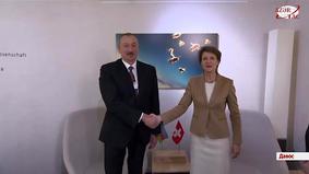 В Давосе состоялась встреча Президента Азербайджана Ильхама Алиева с Президентом Швейцарии Симонеттой Соммаругой
