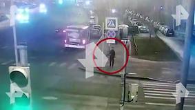 Пешеход чудом увернулся от вылетевшего на тротуар авто