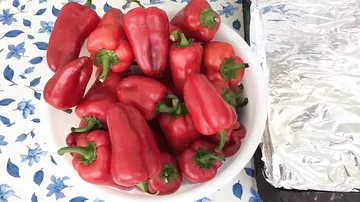 Közlənmiş qırmızı bibər konservası