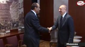 Президент Ильхам Алиев встретился в Мюнхене с премьер-министром Государства Кувейт