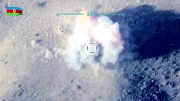 Səhər saatlarında məhv edilən düşmən hərbi texnikalarının videogörüntüləri