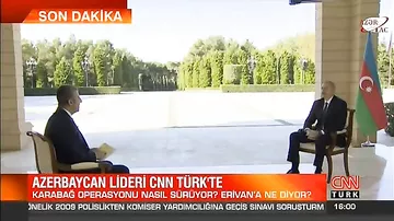 Azərbaycan Prezidenti İlham Əliyev CNN-Türk televiziyasına müsahibə verib
