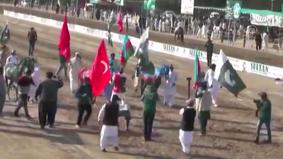 В Хушабе прошел Фестиваль коней, окрашенных в цвета флагов Азербайджана, Турции и Пакистана