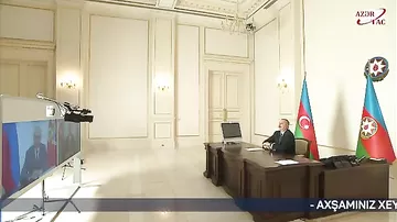 Azərbaycan Prezidenti İlham Əliyev və Rusiya Prezidenti Vladimir Putin videokonfrans formatında görüşüblər